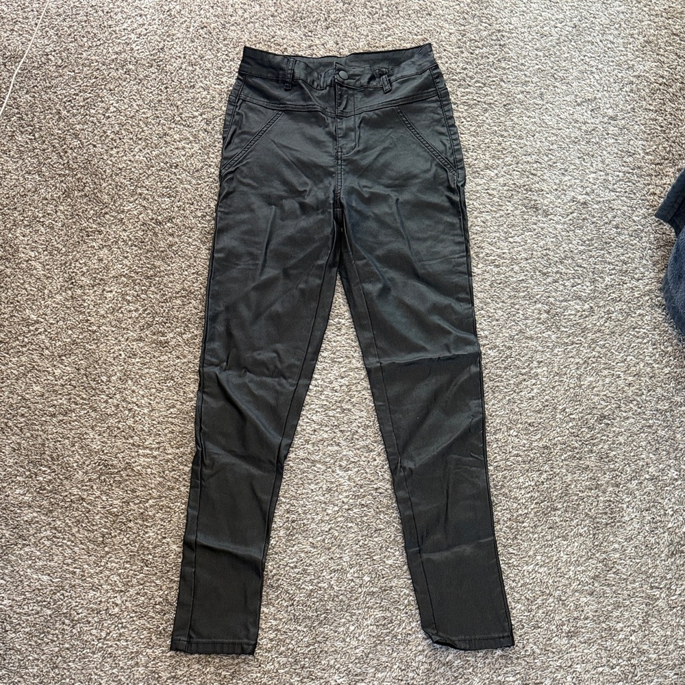 Faux Leather Slim Fit Pants
